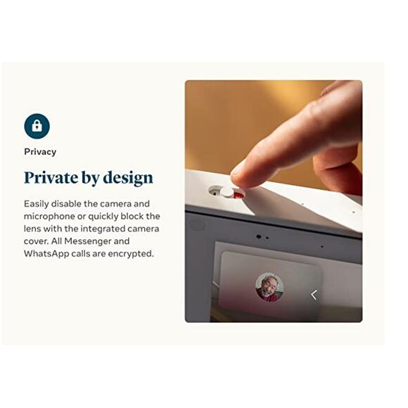 FACEBOOK (META) PORTAL SMART VIDEO CALLING FOR THE HOME WITH 10” TOUCH SCREEN - Picture 8 of 10